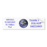 NO MORE PEOPLE! BUMPER STICKERS