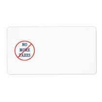 No More Taxes Personalized Shipping Labels