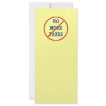 No More Taxes Rack Cards