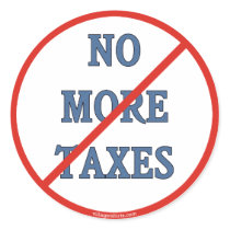 No More Taxes stickers