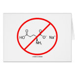 No MSG (No Monosodium Glutamate) cards