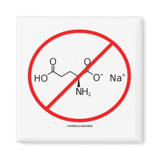 No MSG (No Monosodium Glutamate) magnet