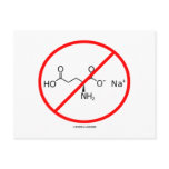 No MSG (No Monosodium Glutamate) postcards