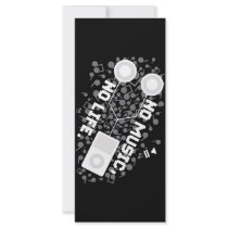 NO MUSIC, NO LIFE. RACK CARD DESIGN