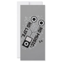 NO MUSIC, NO LIFE. RACK CARD DESIGN