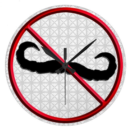 mustache clock