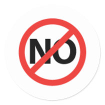 No, no round stickers