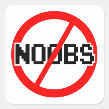 NO NOOBS - geek/hacker/pc/code monkey Sticker