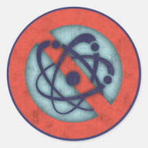 No Nukes Round Sticker