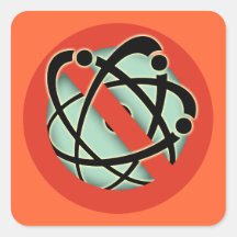 No Nukes Square Sticker