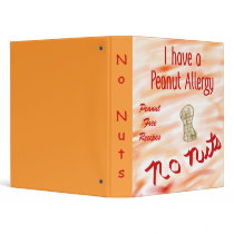 No Nuts Recipe Binder for Peanut Allergies