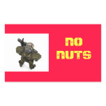 No Nuts - Security Guard Rectangle Stickers
