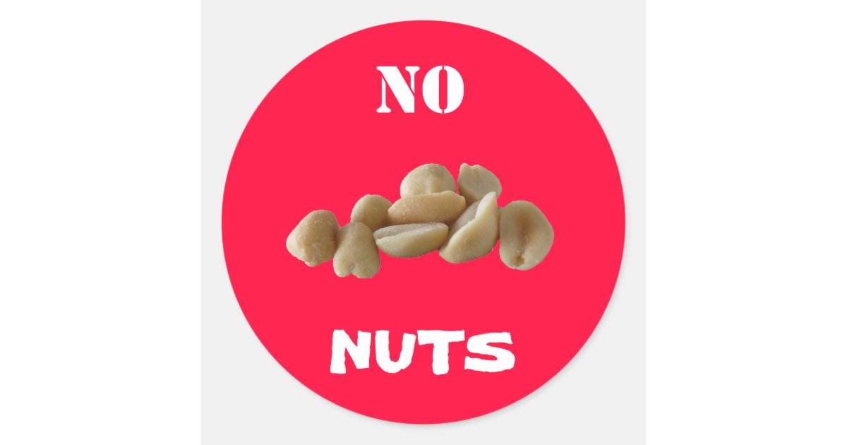no nuts sticker zazzle no nuts sticker zazzle