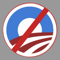 No O sign Anti Obama Sticker stickers
