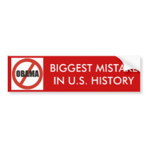 NO OBAMA BUMPER STICKER