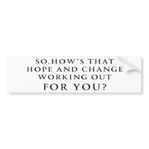 No Obama Bumpersticker Bumper Stickers