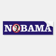 No Obama Bumpersticker Bumper Stickers