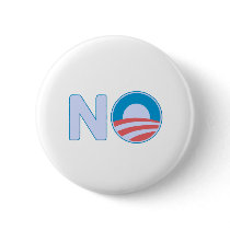 No Obama Pinback Button