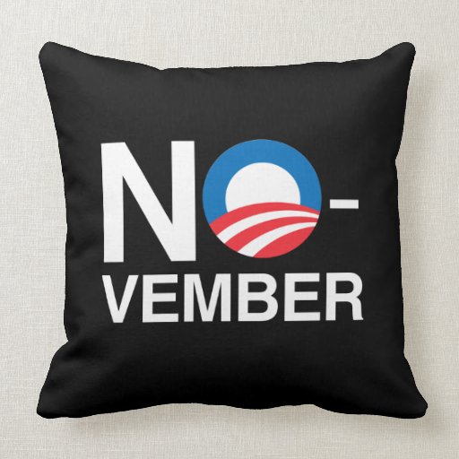 NO OBAMA IN NOVEMBER PILLOWS