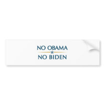 NO OBAMA NO BIDEN BUMPER STICKERS