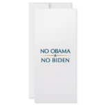 NO OBAMA NO BIDEN CUSTOMIZED RACK CARD