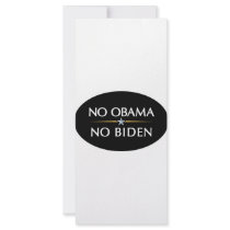 NO OBAMA NO BIDEN PERSONALIZED RACK CARD