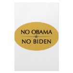 NO OBAMA NO BIDEN PERSONALIZED STATIONERY