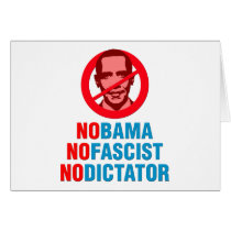 NO OBAMA NO FASCIST NO DICTATOR (v133x) cards by JustRightWing NO OBAMA NO FASCIST NO DICTATOR (v133x) cards
