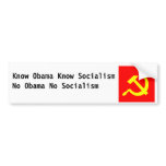 No Obama No Socialism Bumper Sticker