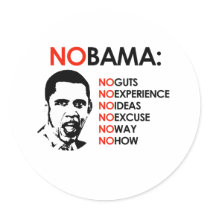 NO OBAMA, NO WAY stickers