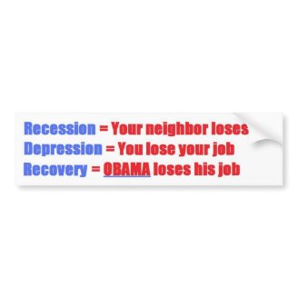 No Obama - "Obamanomics" Bumper Stickers