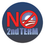 NO Obama Second Term Stickers