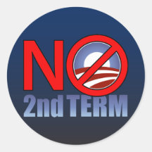 NO Obama Second Term Stickers
