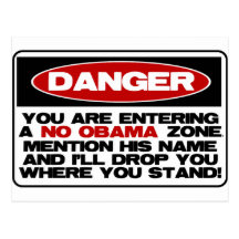 No Obama Zone Post Cards
