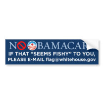 No Obamacare "Fishy" Bumper Sticker bumper stickers