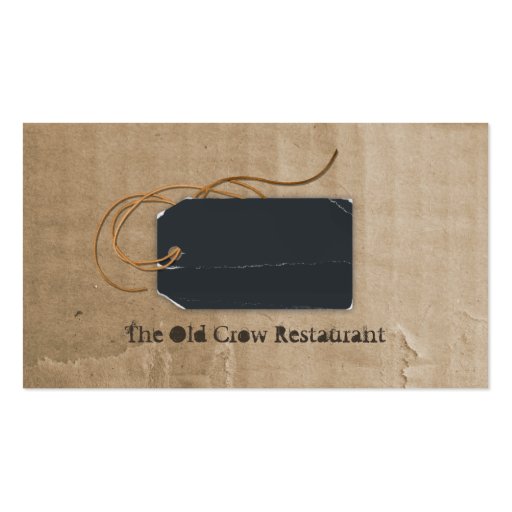 No Old Crow Business Cards (front side)