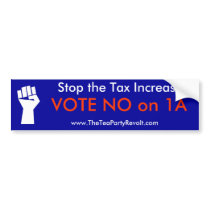 NO on 1A Bumper Sticker bumper stickers