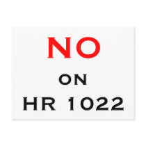NO on HR 1022 postcards