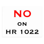 NO on HR 1022 Postcard