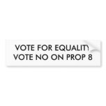 No on Prop 8 bumper sticker