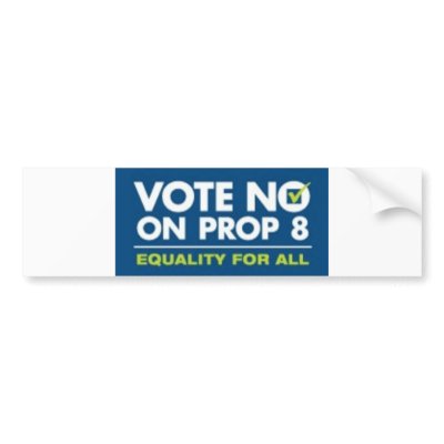 No On Prop 8- bumper sticker by dingousa