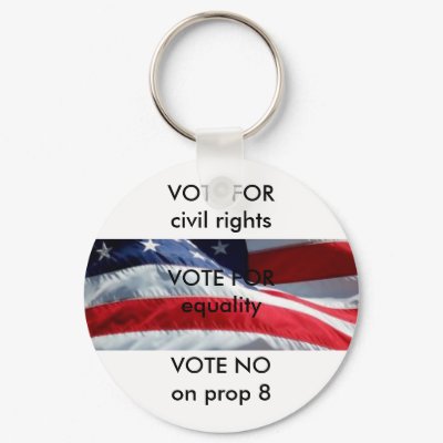 No on Prop 8 keychain by animaducta