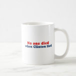 No one died when Clinton lied Coffee Mug