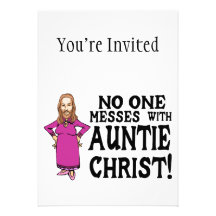 No One Messes With Auntie Christ Cards