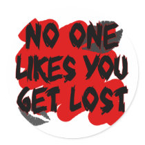 no ones likes you round sticker