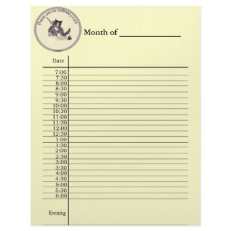 No Ordinary Cats Day Planner letterhead