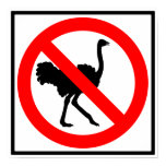 No Ostriches Highway Sign