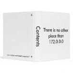 No Other Place than 172.0.0.0 Vinyl Binders