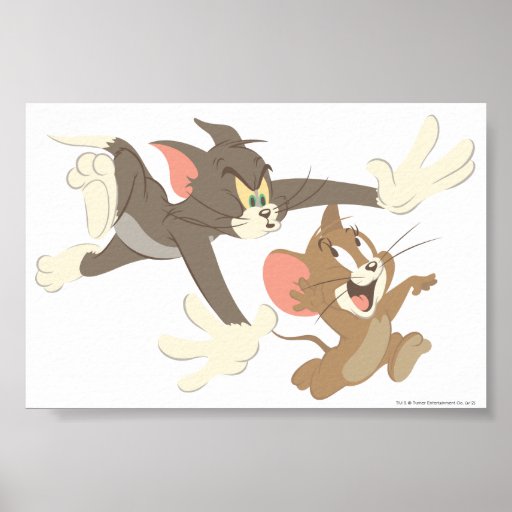 No-Outline Tom And Jerry Chase Poster | Zazzle