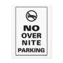 No OverNite Parking postcards by waitwear No OverNite Parking postcards